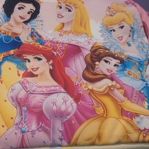 Disney Princesses Printed Fabric Panel - Pink Yellow Blue Bag